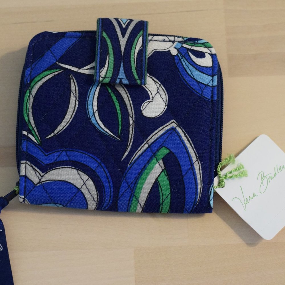 Vera Bradley Mini Zip Wallet - Mediterranean Blue